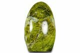 Polished Free-Standing Green Pistachio Opal - Madagascar #361566-1